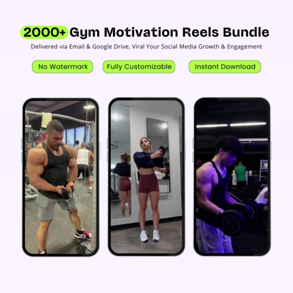 2000+ Gym Motivation Reels Bundle