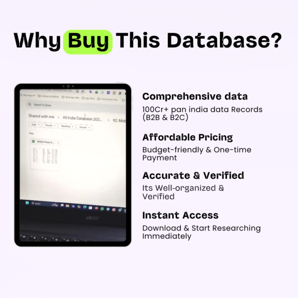 Why Buy This pan India database