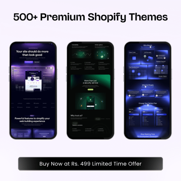 Shopify Theme Bundle – 500+ Premium Templates at Just ₹499